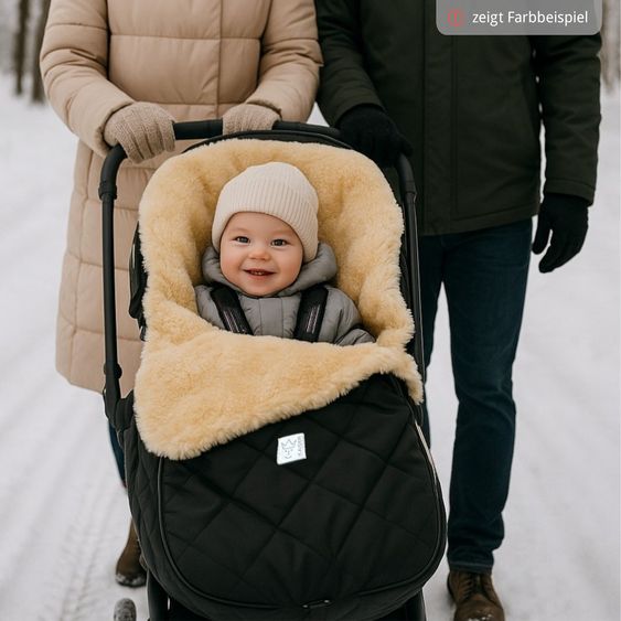 Kaiser Lammfell-Fußsack Coosy für Buggy, Sport- & Kinderwagen - Light Grey Melange