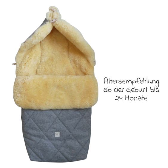 Kaiser Lammfell-Fußsack Coosy für Buggy, Sport- & Kinderwagen - Light Grey Melange