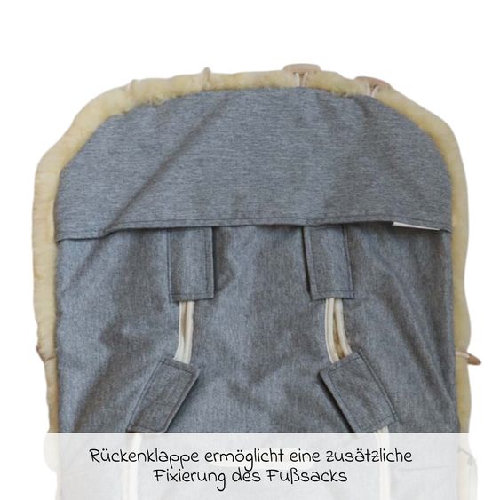 Kaiser Lammfell-Fußsack Coosy für Buggy, Sport- & Kinderwagen - Light Grey Melange