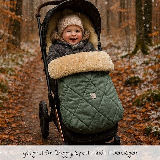Kaiser Lammfell-Fußsack Coosy für Buggy, Sport- & Kinderwagen - Salbei Green