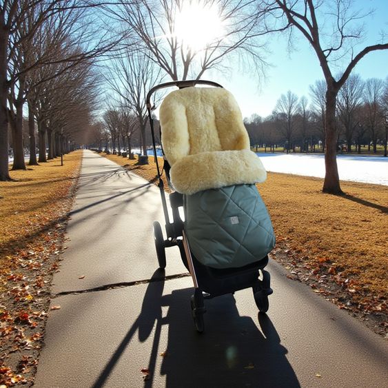 Kaiser Lammfell-Fußsack Coosy für Buggy, Sport- & Kinderwagen - Salbei Green