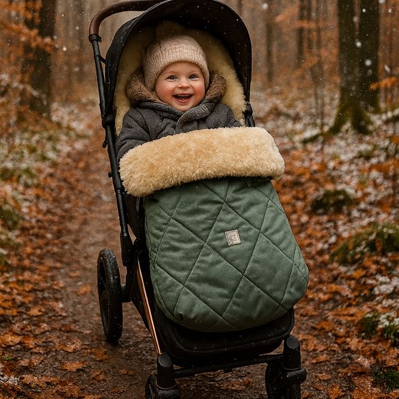 Kaiser Lammfell-Fußsack Coosy für Buggy, Sport- & Kinderwagen - Salbei Green