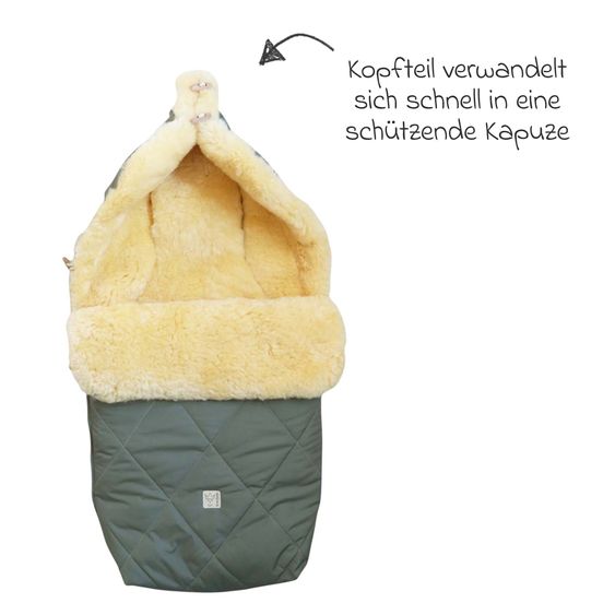 Kaiser Lammfell-Fußsack Coosy für Buggy, Sport- & Kinderwagen - Salbei Green
