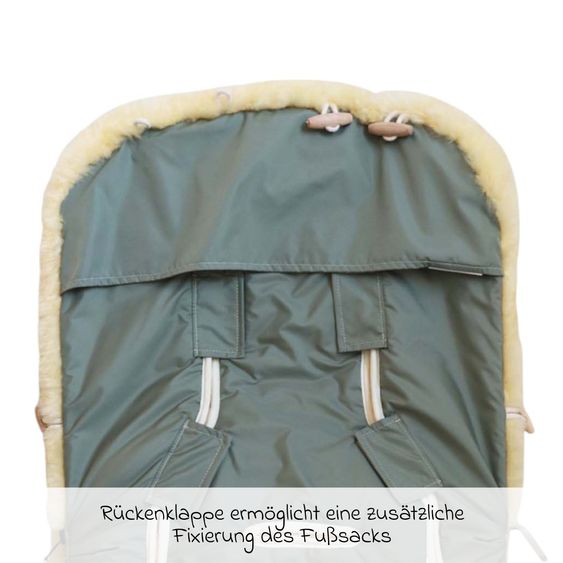 Kaiser Lammfell-Fußsack Coosy für Buggy, Sport- & Kinderwagen - Salbei Green