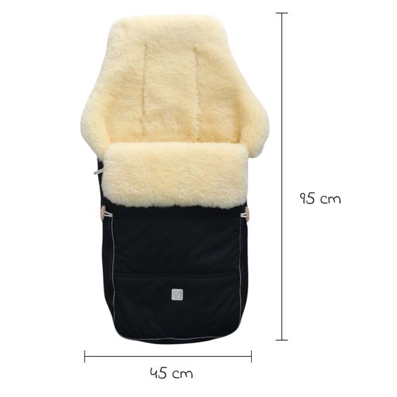 Kaiser Lammfell-Fußsack Dublas 2.0 für Buggy, Sport- & Kinderwagen - Black