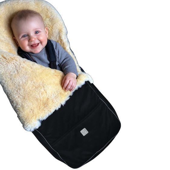 Kaiser Lammfell-Fußsack Dublas 2.0 für Buggy, Sport- & Kinderwagen - Black