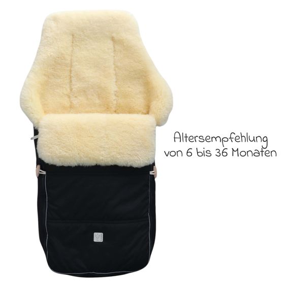 Kaiser Lammfell-Fußsack Dublas 2.0 für Buggy, Sport- & Kinderwagen - Black