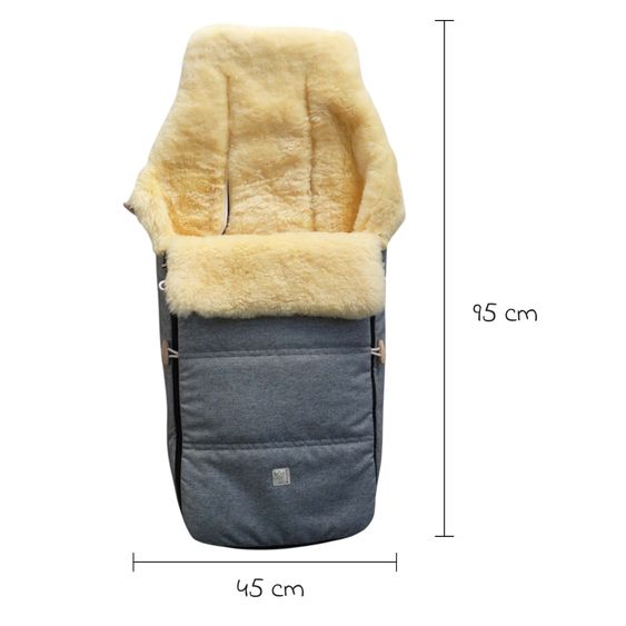 Kaiser Lammfell-Fußsack Dublas 2.0 für Buggy, Sport- & Kinderwagen - Light Grey Melange