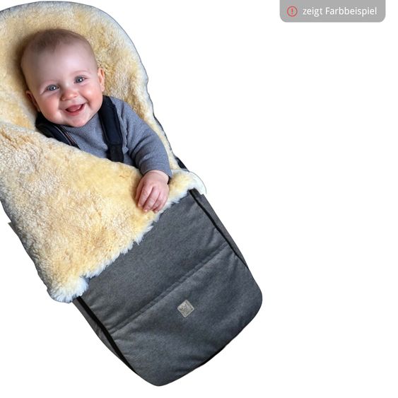 Kaiser Lammfell-Fußsack Dublas 2.0 für Buggy, Sport- & Kinderwagen - Light Grey Melange