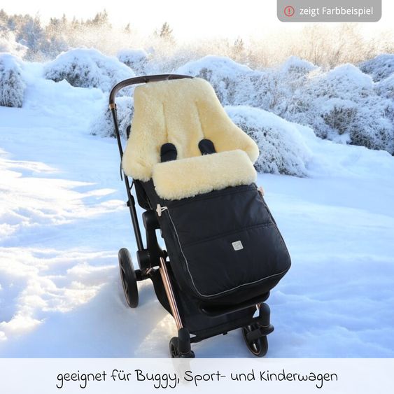 Kaiser Lammfell-Fußsack Dublas 2.0 für Buggy, Sport- & Kinderwagen - Light Grey Melange