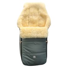Lammfell-Fußsack Dublas 2.0 für Buggy, Sport- & Kinderwagen - Salbei Green
