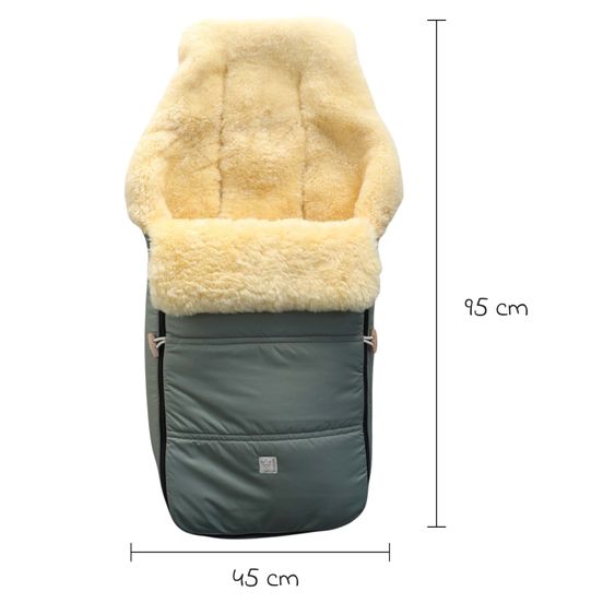 Kaiser Lammfell-Fußsack Dublas 2.0 für Buggy, Sport- & Kinderwagen - Salbei Green