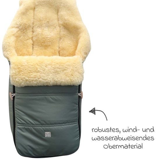 Kaiser Lammfell-Fußsack Dublas 2.0 für Buggy, Sport- & Kinderwagen - Salbei Green