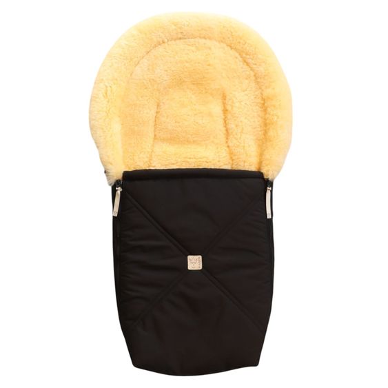 Kaiser Lammfell-Fußsack Emmy für Babyschalen & Babywannen - Black