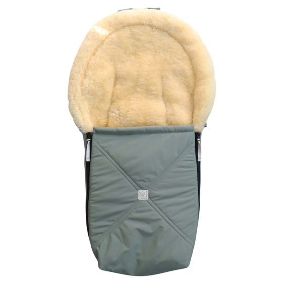 Kaiser Lammfell-Fußsack Emmy für Babyschalen & Babywannen - Salbei Green
