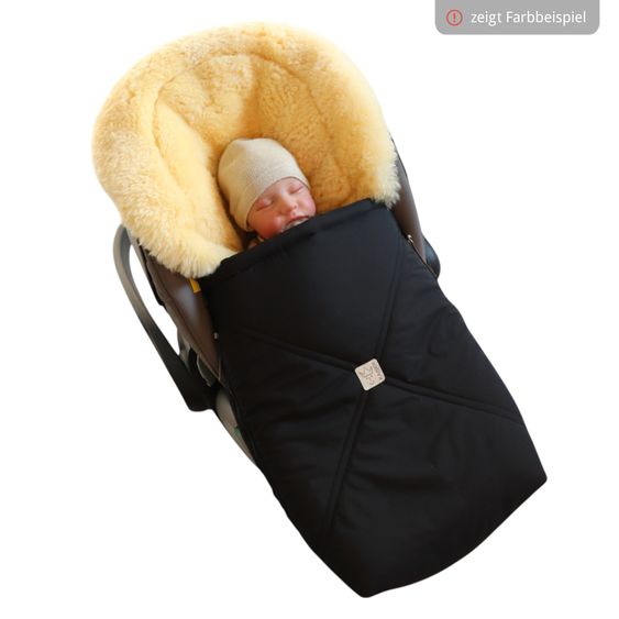 Kaiser Lammfell-Fußsack Emmy für Babyschalen & Babywannen - Salbei Green