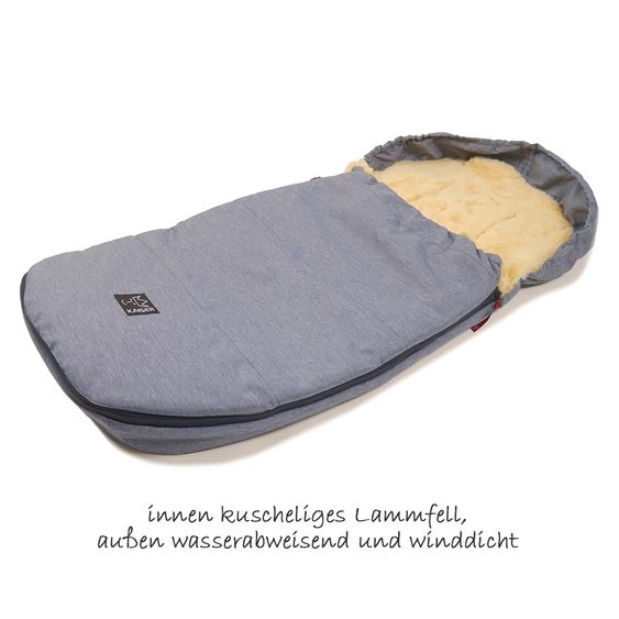 Kaiser Lammfell-Fußsack Lenny - Denim Blue