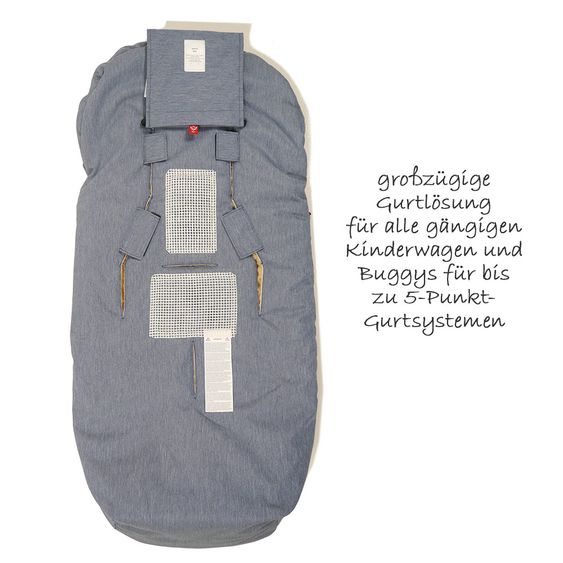 Kaiser Lammfell-Fußsack Lenny - Denim Blue