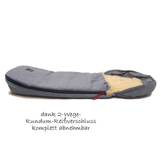 Kaiser Lammfell-Fußsack Lenny - Denim Blue