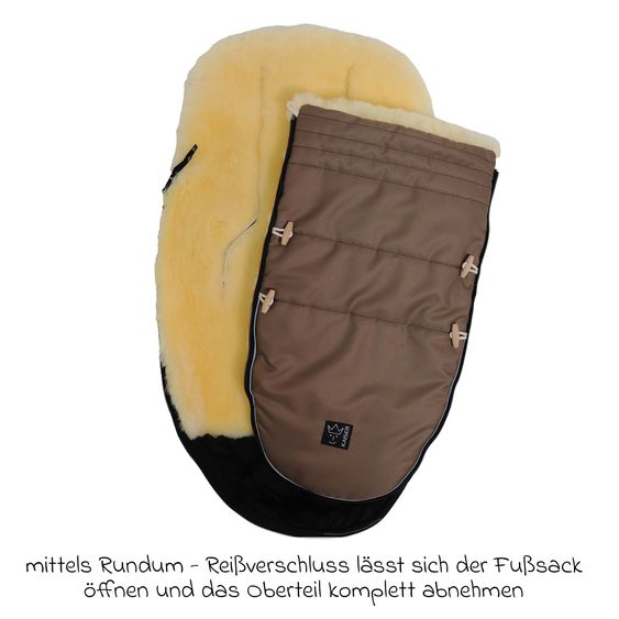 Kaiser Lammfell-Fußsack Love the Nature für Kinderwagen, Buggy & Fahrradanhänger - Caribou