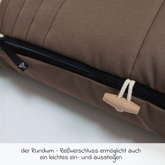 Kaiser Lammfell-Fußsack Love the Nature für Kinderwagen, Buggy & Fahrradanhänger - Caribou