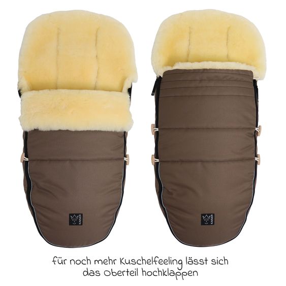 Kaiser Lammfell-Fußsack Love the Nature für Kinderwagen, Buggy & Fahrradanhänger - Caribou