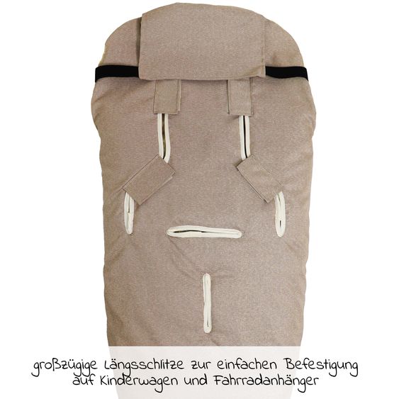 Kaiser Lammfell-Fußsack Love the Nature für Kinderwagen, Buggy & Fahrradanhänger - Sand Melange