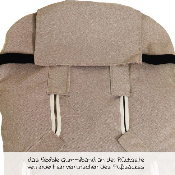 Kaiser Lammfell-Fußsack Love the Nature für Kinderwagen, Buggy & Fahrradanhänger - Sand Melange