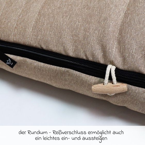 Kaiser Lammfell-Fußsack Love the Nature für Kinderwagen, Buggy & Fahrradanhänger - Sand Melange