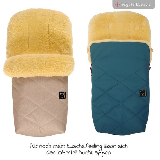 Kaiser Lammfell-Fußsack Natura für Kinderwagen und Buggy - Sand Melange