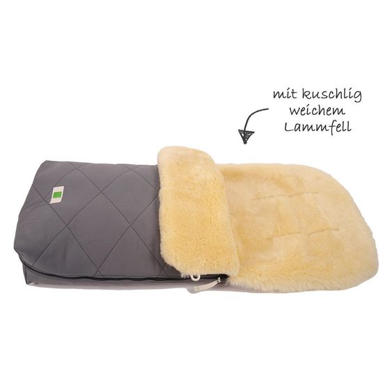 Kaiser Lambskin Footmuff Natura Organic Cotton - Anthracite
