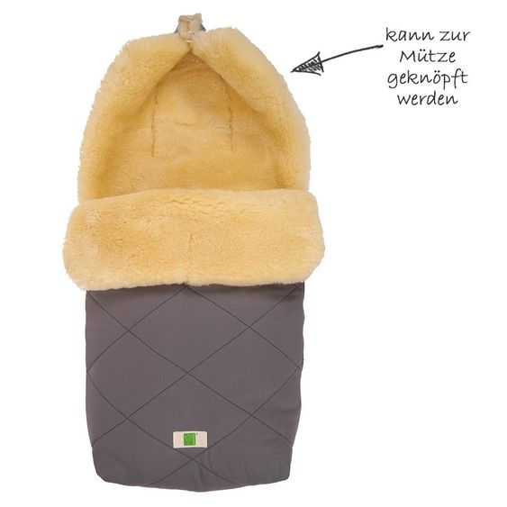Kaiser Lambskin Footmuff Natura Organic Cotton - Anthracite