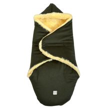Coperta avvolgente in lana d'agnello/loden Madam Wool per Seggiolino auto per neonati & Culle per neonati - Verde