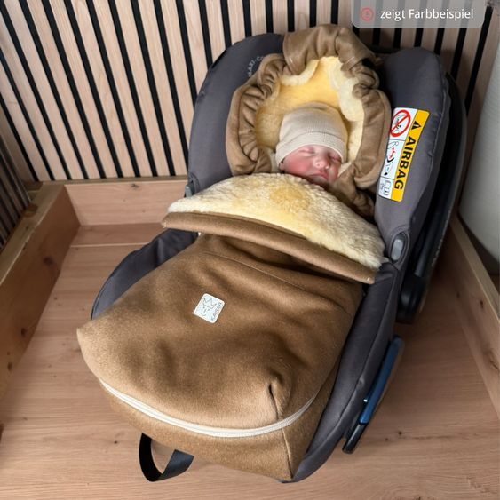 Kaiser Sacco a Pelo in Lana d’Agnello/Loden Emilia per Seggiolino auto per neonati & Vaschetta per neonati - Grigio