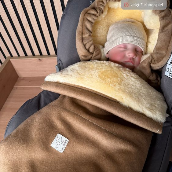 Kaiser Sacco a Pelo in Lana d’Agnello/Loden Emilia per Seggiolino auto per neonati & Vaschetta per neonati - Grigio