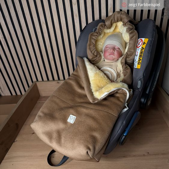 Kaiser Sacco a Pelo in Lana d’Agnello/Loden Emilia per Seggiolino auto per neonati & Vaschetta per neonati - Moonlight