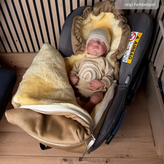 Kaiser Sacco a Pelo in Lana d’Agnello/Loden Emilia per Seggiolino auto per neonati & Vaschetta per neonati - Moonlight