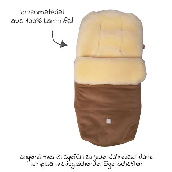 Kaiser Lammfell/Loden-Fußsack Lilly für Buggy, Sport- & Kinderwagen - Burro