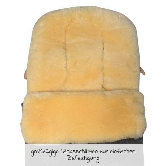 Kaiser Lammfell/Loden-Fußsack Lilly für Buggy, Sport- & Kinderwagen - Dark Grey