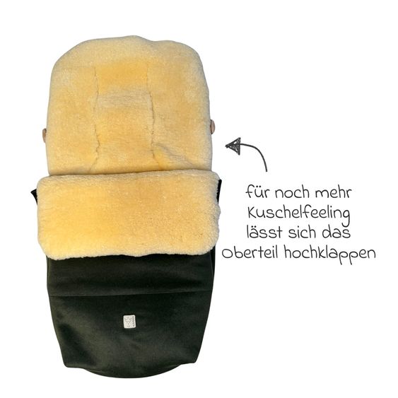 Kaiser Lammfell/Loden-Fußsack Lilly für Buggy, Sport- & Kinderwagen - Green