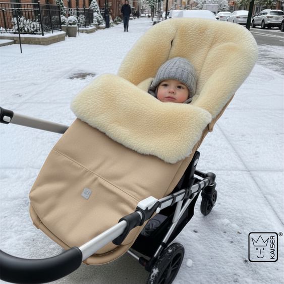 Kaiser Lammfell/Loden-Fußsack Lilly für Buggy, Sport- & Kinderwagen - Grey