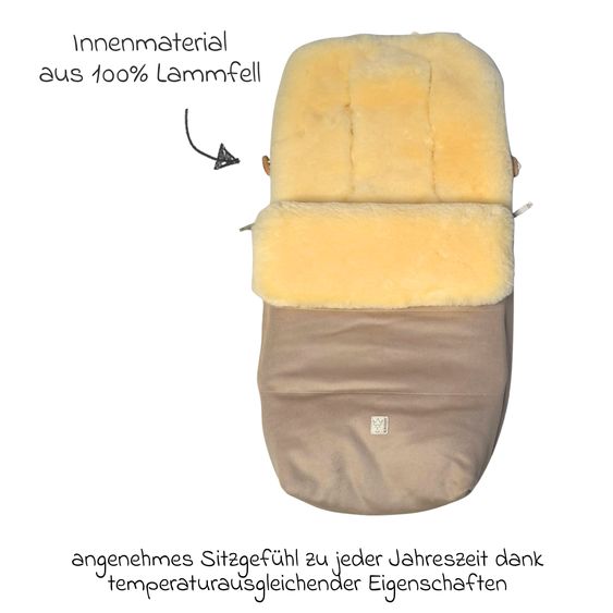 Kaiser Lammfell/Loden-Fußsack Lilly für Buggy, Sport- & Kinderwagen - Moonlight