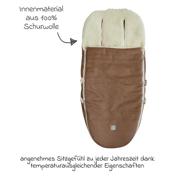 Kaiser Lammfell/Loden-Fußsack Woolma für Buggy, Sport- & Kinderwagen - Burro