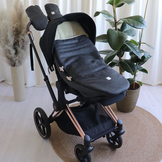 Kaiser Lammfell/Loden-Fußsack Woolma für Buggy, Sport- & Kinderwagen - Dark Grey