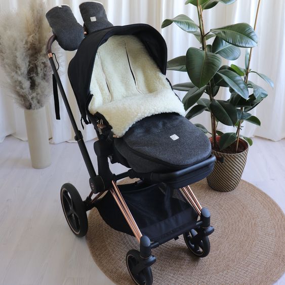 Kaiser Lammfell/Loden-Fußsack Woolma für Buggy, Sport- & Kinderwagen - Dark Grey