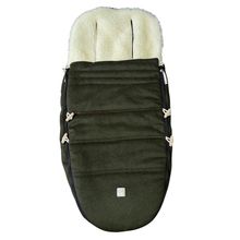 Lammfell/Loden-Fußsack Woolma für Buggy, Sport- & Kinderwagen - Green