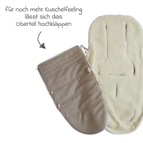 Kaiser Lammfell/Loden-Fußsack Woolma für Buggy, Sport- & Kinderwagen - Moonlight