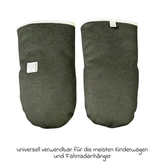 Kaiser Lammfell/Loden-Handschuh Lotty für Buggy, Sport-,Kinderwagen & Fahrradanhänger - Green