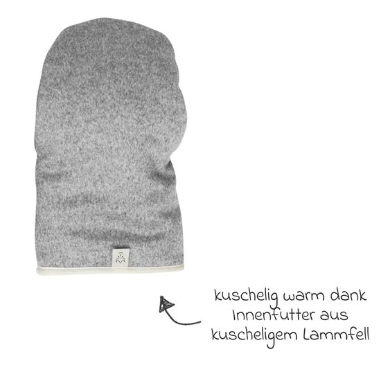 Kaiser Lammfell/Loden-Handschuh Lotty für Buggy, Sport-,Kinderwagen & Fahrradanhänger - Grey