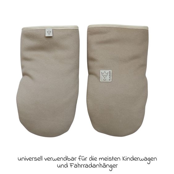 Kaiser Lammfell/Loden-Handschuh Lotty für Buggy, Sport-,Kinderwagen & Fahrradanhänger - Moonlight